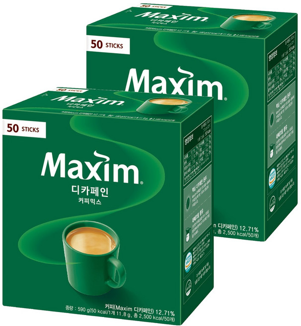 맥심 디카페인 커피믹스, 11.8g, 50개입, 2개