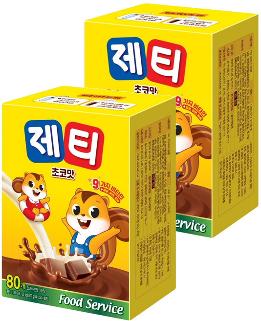 제티 동서 쵸코렛맛 분말, 17g, 80개입, 2개