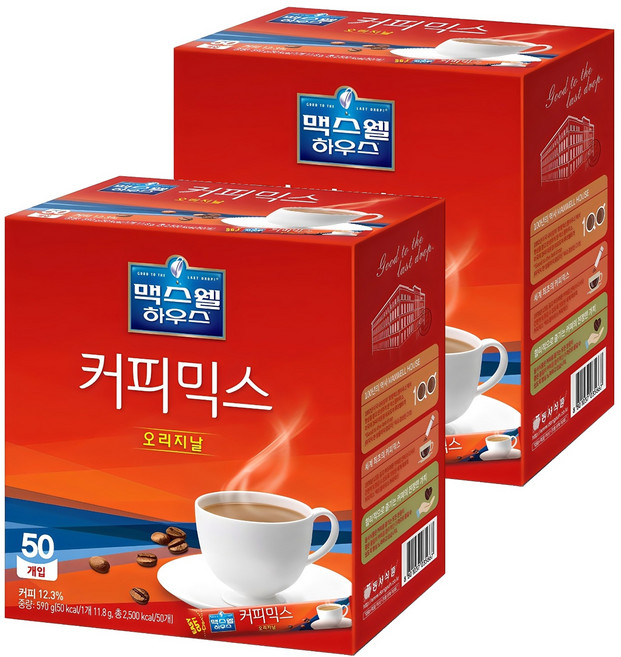 맥스웰하우스 커피믹스 오리지날, 11.8g, 50개입, 2개