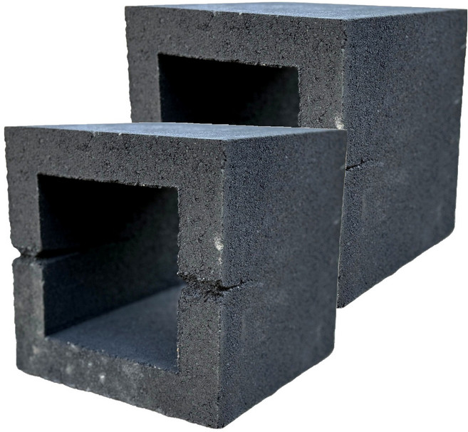 위드블럭 인테리어 마감 사각형 버라이어티 공간블럭, 블랙, 2개