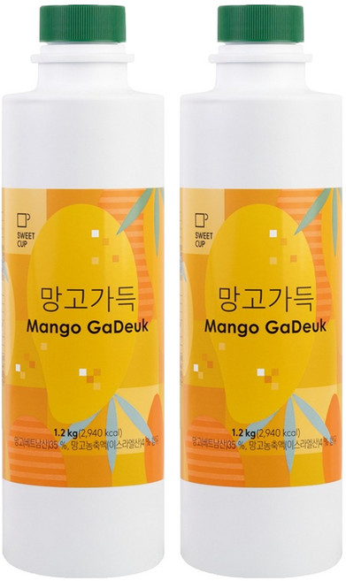 스위트컵 망고가득 농축액, 2개, 1.2kg