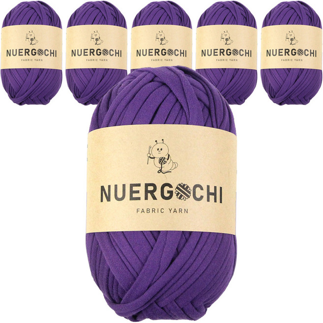 JSTrading 누에르고치 패브릭 얀 뜨개실 100g, 26 퍼플, 6개