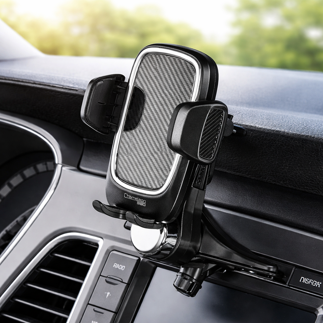 카멜레온360 빅원터치 CD슬롯 핸드폰 거치대, 1개, 블랙