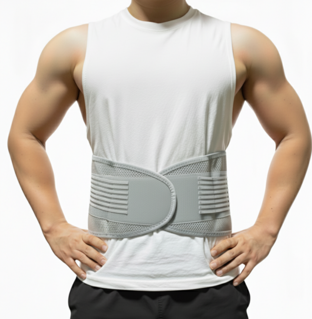 세이프코어 남여공용 사계절 메쉬 5강판 허리보호대, 1개, 그레이