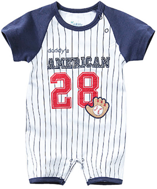 맘스케어 베이스볼 스냅 반팔롬퍼