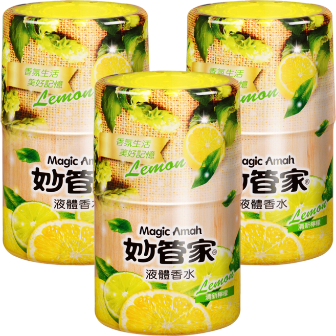 Magic Amah 妙管家 液體香水, 400ml, 3瓶, 清新檸檬