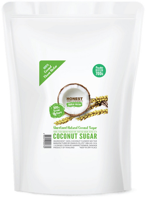 어니스트 비정제 코코넛슈가 파우더형, 700g, 1개