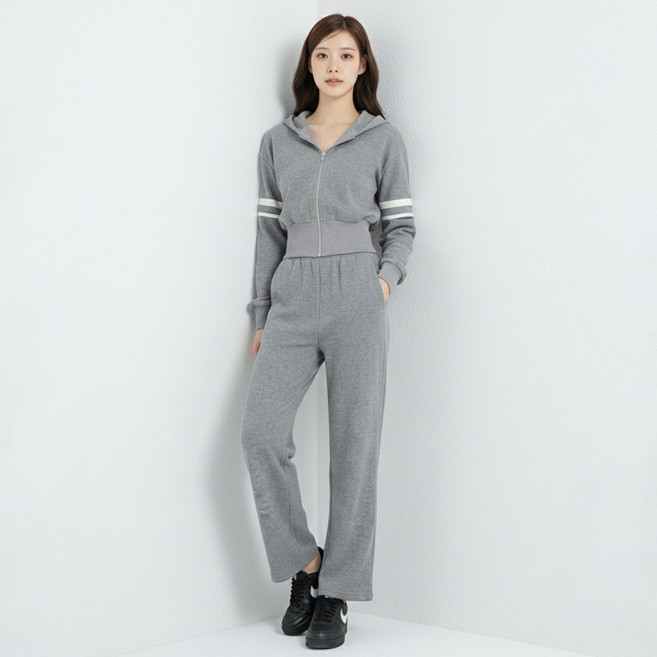 페이퍼먼츠 여성용 미르 후드 집업 트레이닝 세트 14124