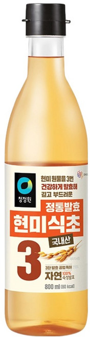 청정원 정통발효 현미 식초, 800ml, 1개