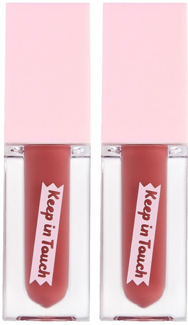 [비건뷰티] 키핀터치 젤리 립 플럼퍼 틴트, 로제, 2개