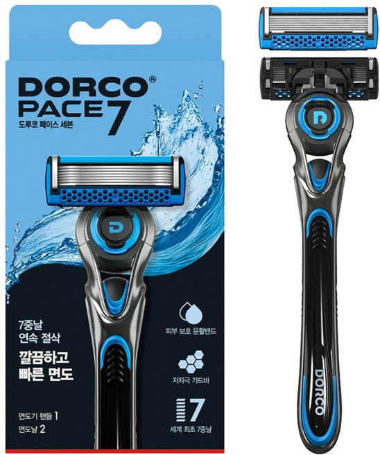 도루코 페이스7 2 프레쉬 면도기 + 여분날 2p, 1세트