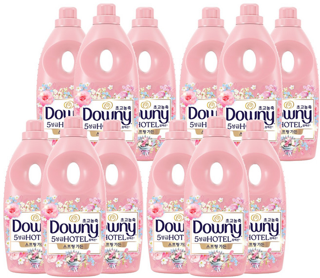 다우니 초고농축 5성급 호텔 컬렉션 섬유유연제 스프링 가든 본품, 1.05L, 12개