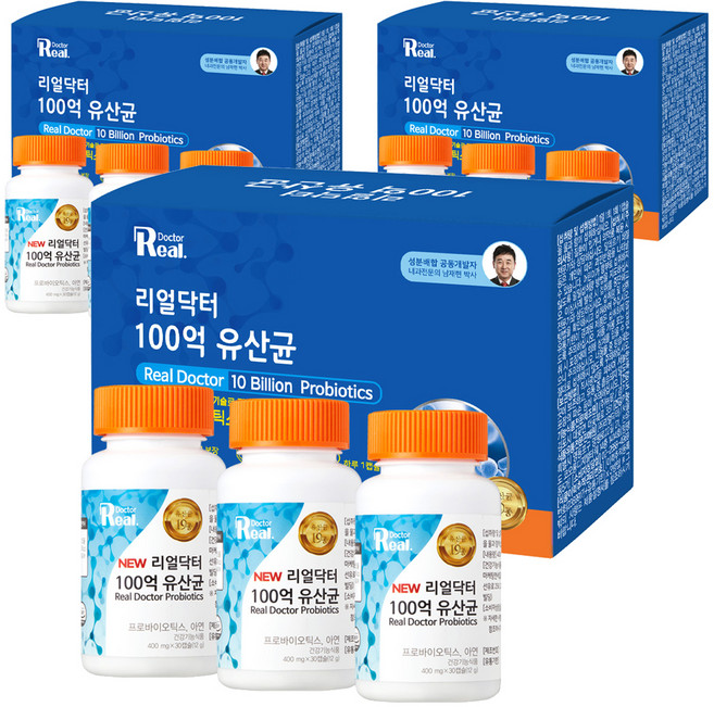 리얼닥터 100억 유산균, 30정, 9개