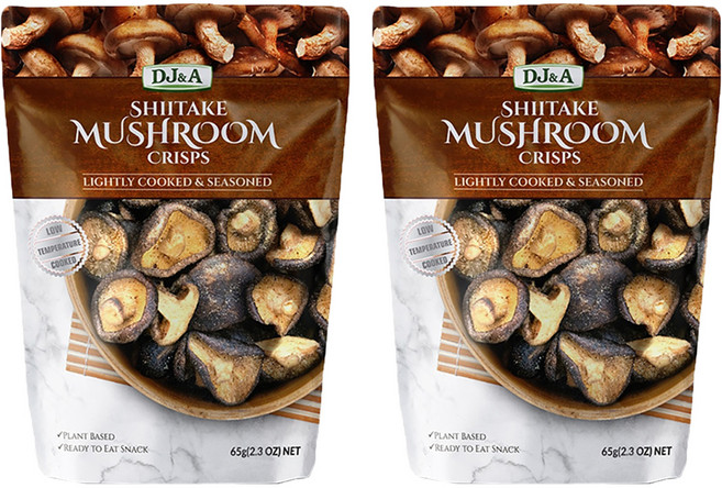디제이앤에이 표고버섯 크리스피 오리지날맛 과자, 65g, 2개