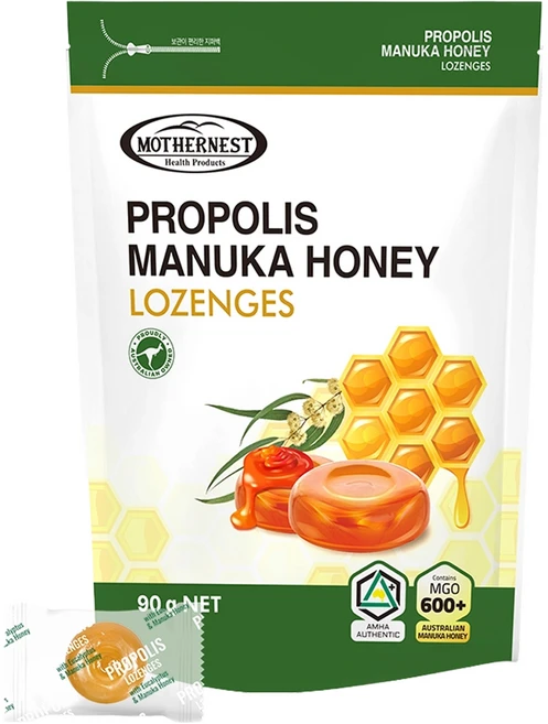 마더네스트 프로폴리스 마누카허니 로젠지스 캔디 MGO600+, 90g, 1개 - 쿠팡
