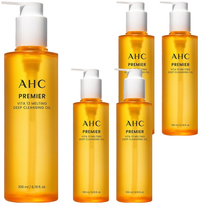 AHC 프리미어 비타 13 멜팅 딥 클렌징 오일, 200ml, 5개