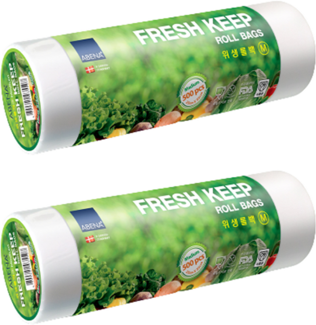 아베나 프레시킵 위생 롤백 중형 250 x 350 mm, 중(M), 500개입, 2개