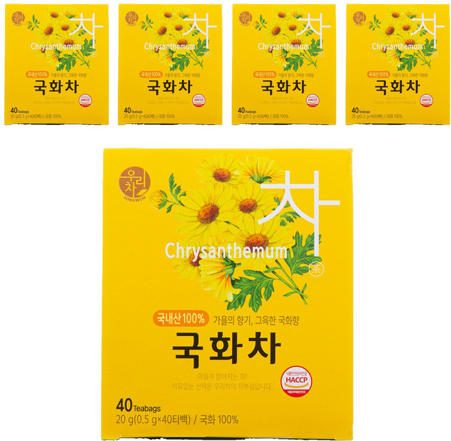 우리차 국화차 티백, 0.5g, 40개입, 5개