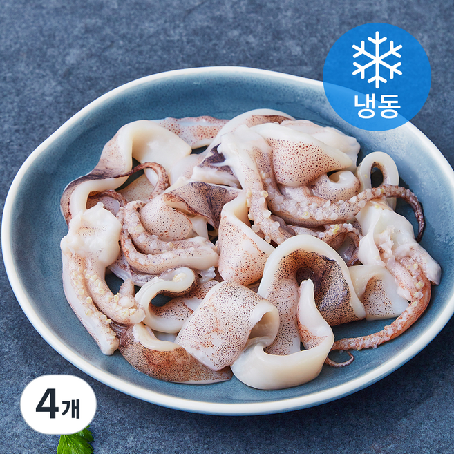 국내산 슬라이스 오징어 2개입 (냉동), 4개, 600g