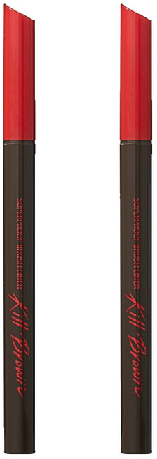 클리오 수퍼프루프 브러쉬 아이라이너 0.5ml, 2 브라운, 2개