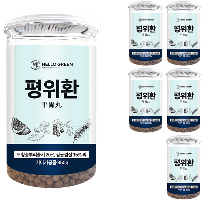 헬로우그린 평위환 통, 350g, 6개