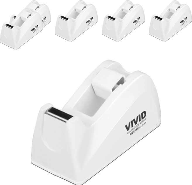 모하코 간편한 스카치테이프 커터기, 화이트, 6개