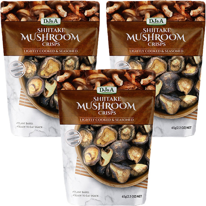 디제이앤에이 표고버섯 크리스프, 65g, 3개