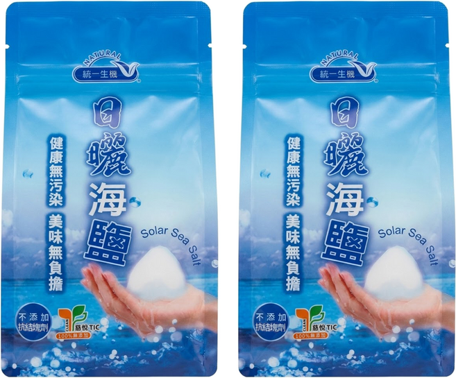 統一生機 海鹽, 450g, 2包