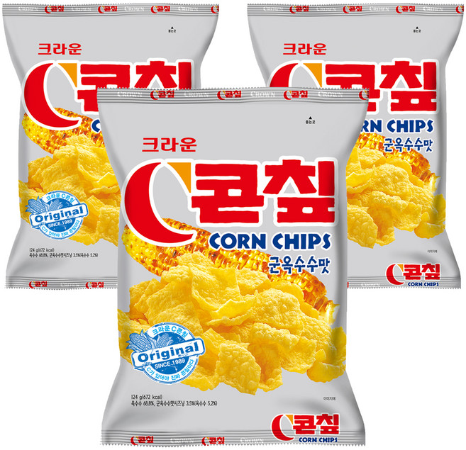 콘칲 군옥수수맛, 124g, 3개