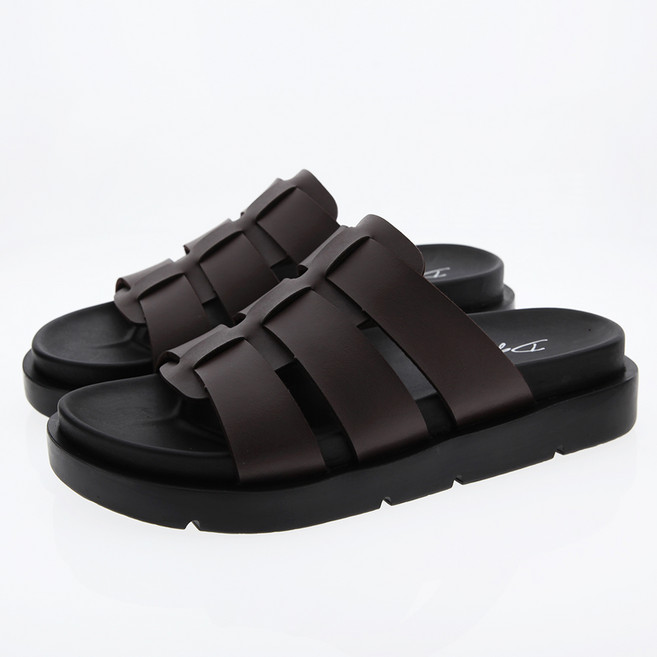 단골브로 남성용 발편한 소프트 쿠션 글래디에이터 키높이 배러댄 슬리퍼