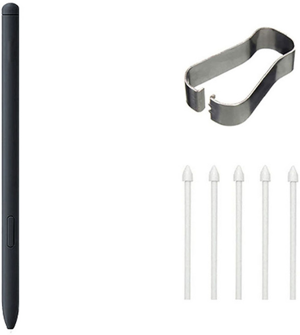 비즈 갤럭시탭 S6 / S7 / S8 / S9 / S10 호환 spen 터치펜 + 교체형 펜촉 5p + 핀셋 세트, 차콜블랙, 1세트