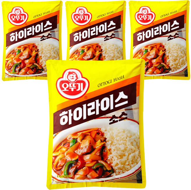 오뚜기 하이라이스 소스, 1kg, 4개