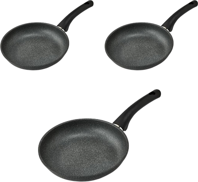 모던하우스 인덕션 레인포레스트 블랙 스톤코팅 프라이팬, 24cm, 3개