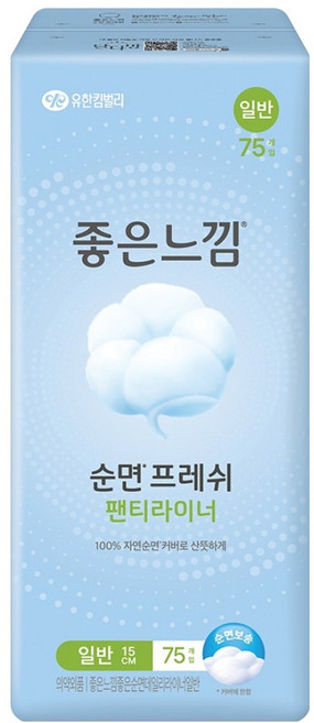 좋은느낌 좋은순면 데일리 팬티라이너, 1개, 75매입, 일반