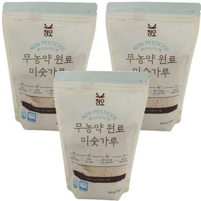청오건강 미숫가루, 500g, 3개