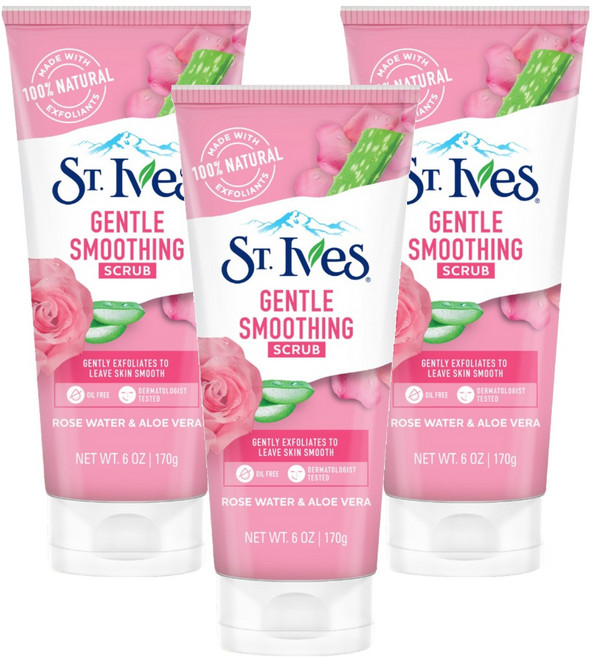 ST.Ives 聖艾芙 玫瑰蘆薈磨砂膏, 170g, 3個
