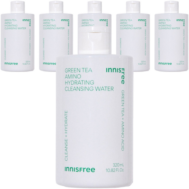 이니스프리 그린티 아미노 수분 클렌징 워터, 320ml, 6개