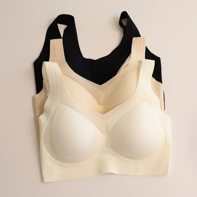 문릿 여성용 패드 일체형 에어쿨 날개 브라 런닝형 3종 세트