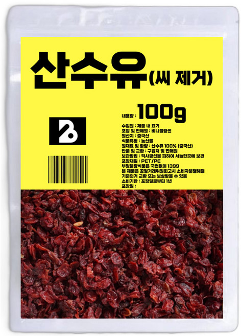 비니플랑센 씨 제거 산수유, 100g, 1개