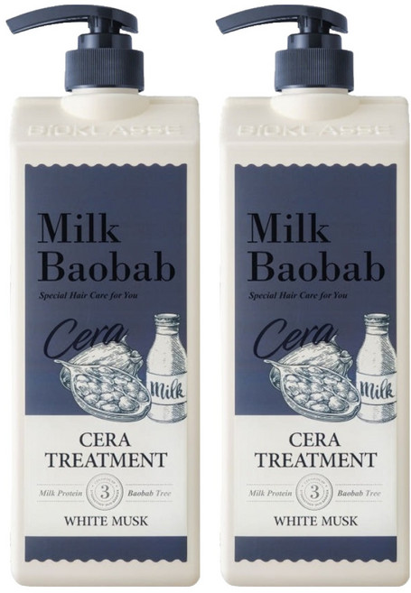 밀크바오밥 세라 트리트먼트 화이트머스크, 1.2L, 2개