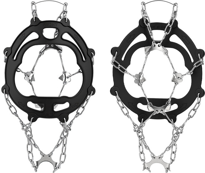 comet 戶外8爪防滑鏈條冰爪, 黑色