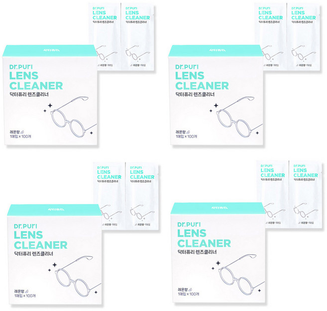 닥터퓨리 렌즈클리너 레몬향 100매, 4세트