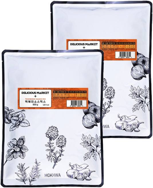 딜리셔스마켓 떡볶이 소스 믹스, 500g, 2개