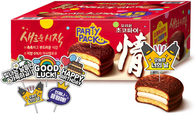 오리온초코파이 정 파티팩, 1개, 1.755kg