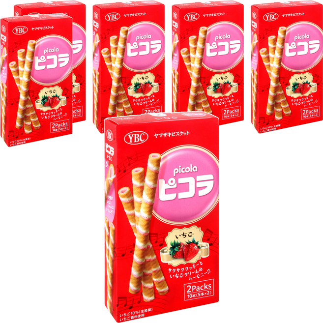 YBC 捲心酥 草莓風味, 49g, 6盒