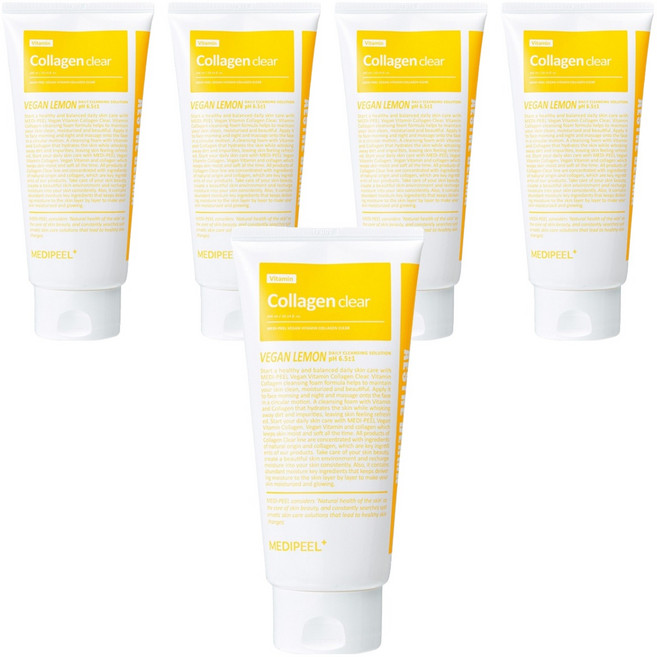 메디필 비건 비타민 콜라겐 클리어 폼 클렌저, 300ml, 5개