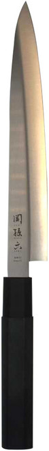 KAI 貝印 関孫六 金壽ST生魚片刀 210mm, 黑色握柄、銀色刀刃, 1支