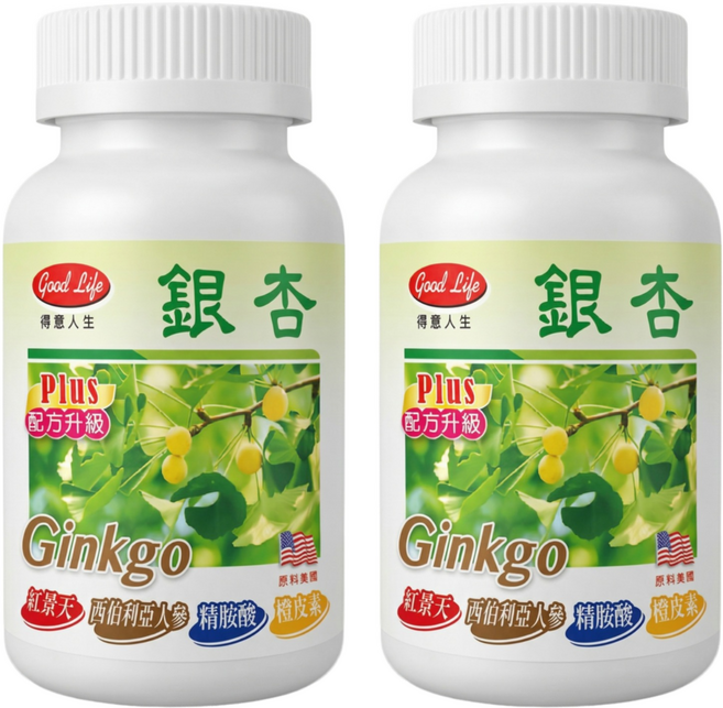 good Life 得意人生 銀杏膠囊, 100顆, 2罐
