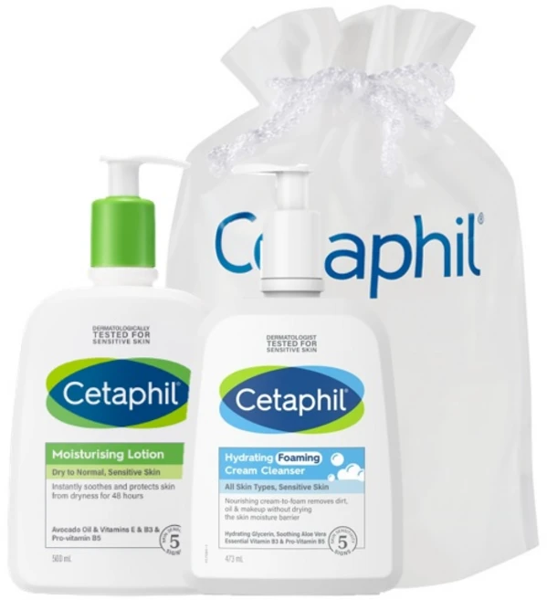 세타필 하이드레이팅 포밍클렌저 473ml + 로션 500ml + 파우치 세트, 1세트 - 쿠팡