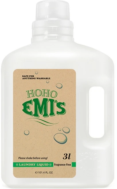 호호에미 무향 유아 세제, 3L, 1개 - 쿠팡